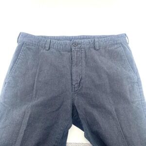 Brooks Brothers Mens Pants 36x30 Chino Black Gray Check Flat Front Casual Dress